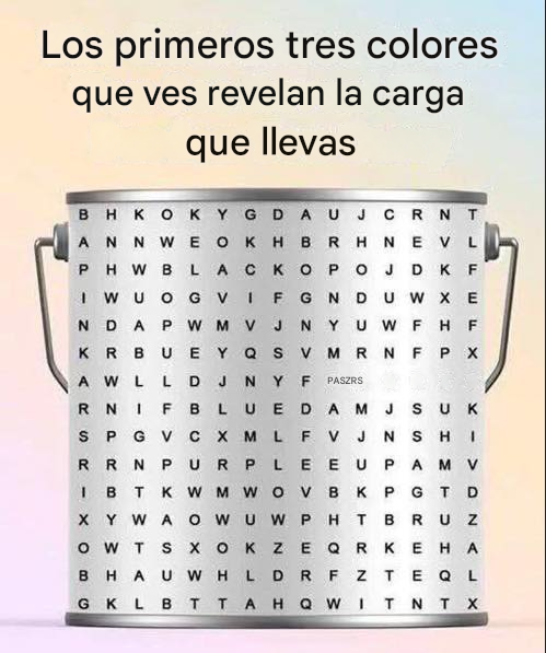 Los primeros tres colores que ves revelan la carga que llevas