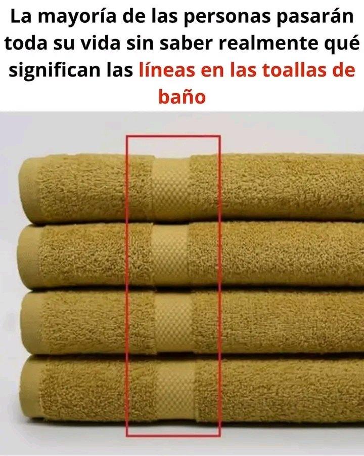 ¿Por qué las toallas tienen una raya?