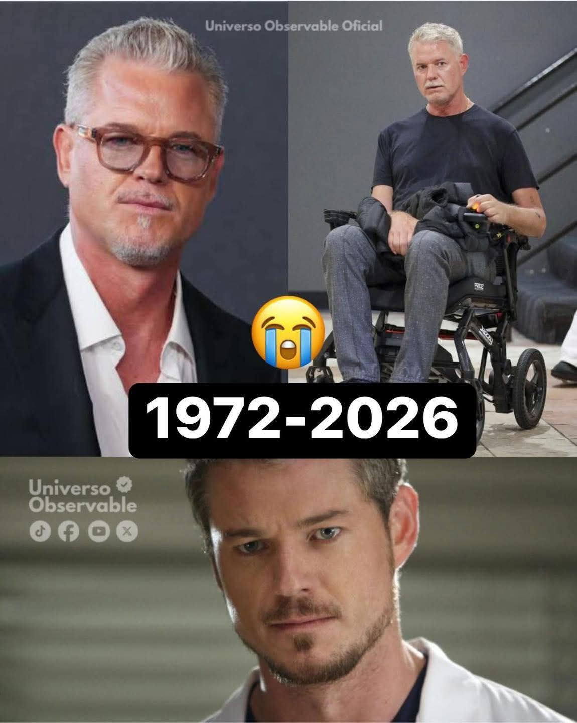 Eric Dane morre no mesmo dia em que estreou em “Greys Anatomy”, há 20 anos