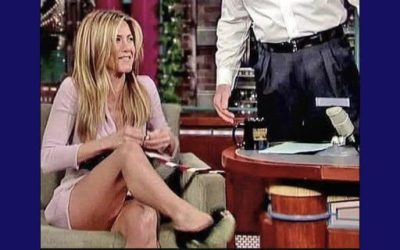 El detalle en la foto con David Letterman que incomodó a Jennifer Aniston.