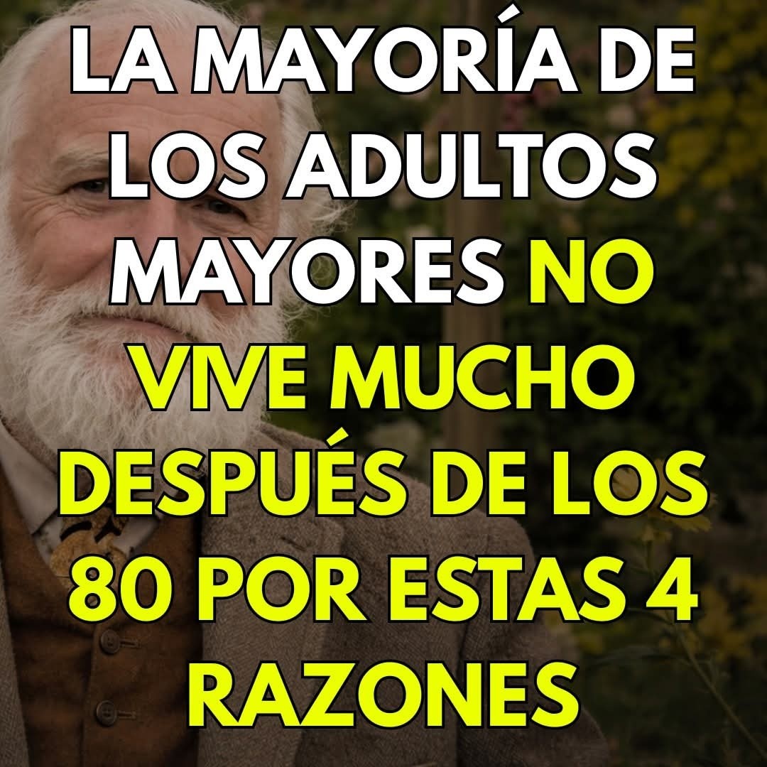Cinco errores mortales que los adultos mayores cometen a diario y acortan su esperanza de vida.