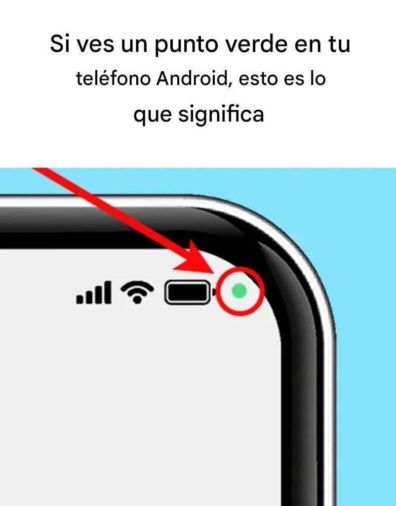 ¿Tienes un punto verde en tu teléfono Android? Esto es lo que significa.