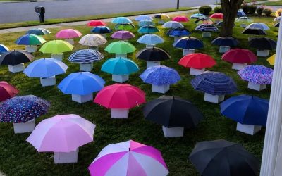 Mi hijo le dio su paraguas a una desconocida embarazada bajo la lluvia; a la mañana siguiente, aparecieron 47 paraguas en nuestro jardín, cada uno con una caja numerada que me paró el corazón