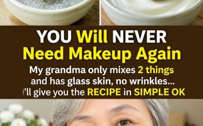 “Nunca volverás a necesitar maquillaje. Mi abuela mezcla dos cosas y tiene la piel cristalina sin arrugas… Para seguir recibiendo mis recetas, solo tienes que decir algo… ¡Gracias!”