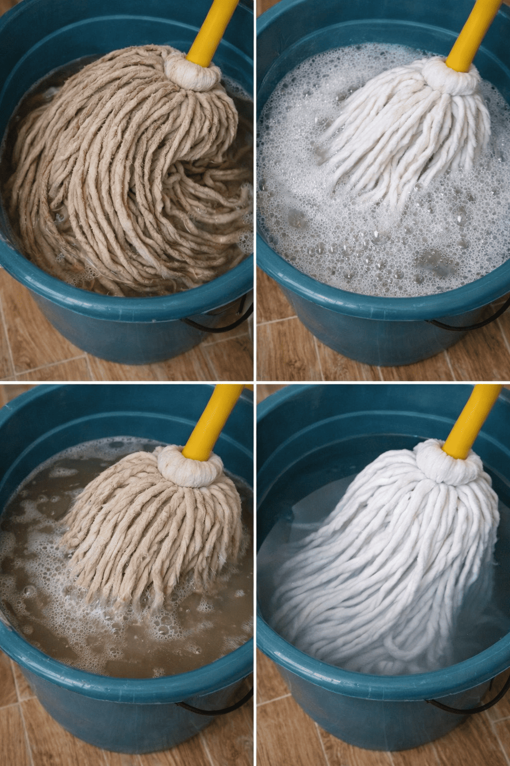 Si una fregona está muy sucia, no la vuelvas a comprar: una gota de este ingrediente y quedará como nueva.