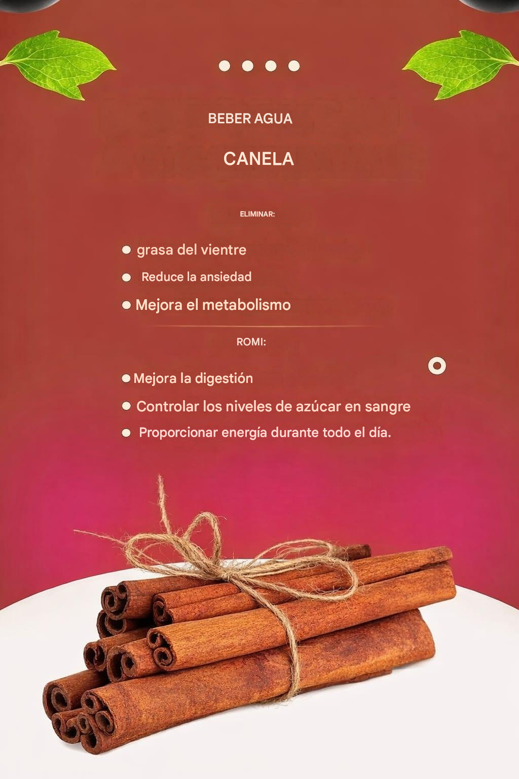 Deberías beber agua con canela… Ver más