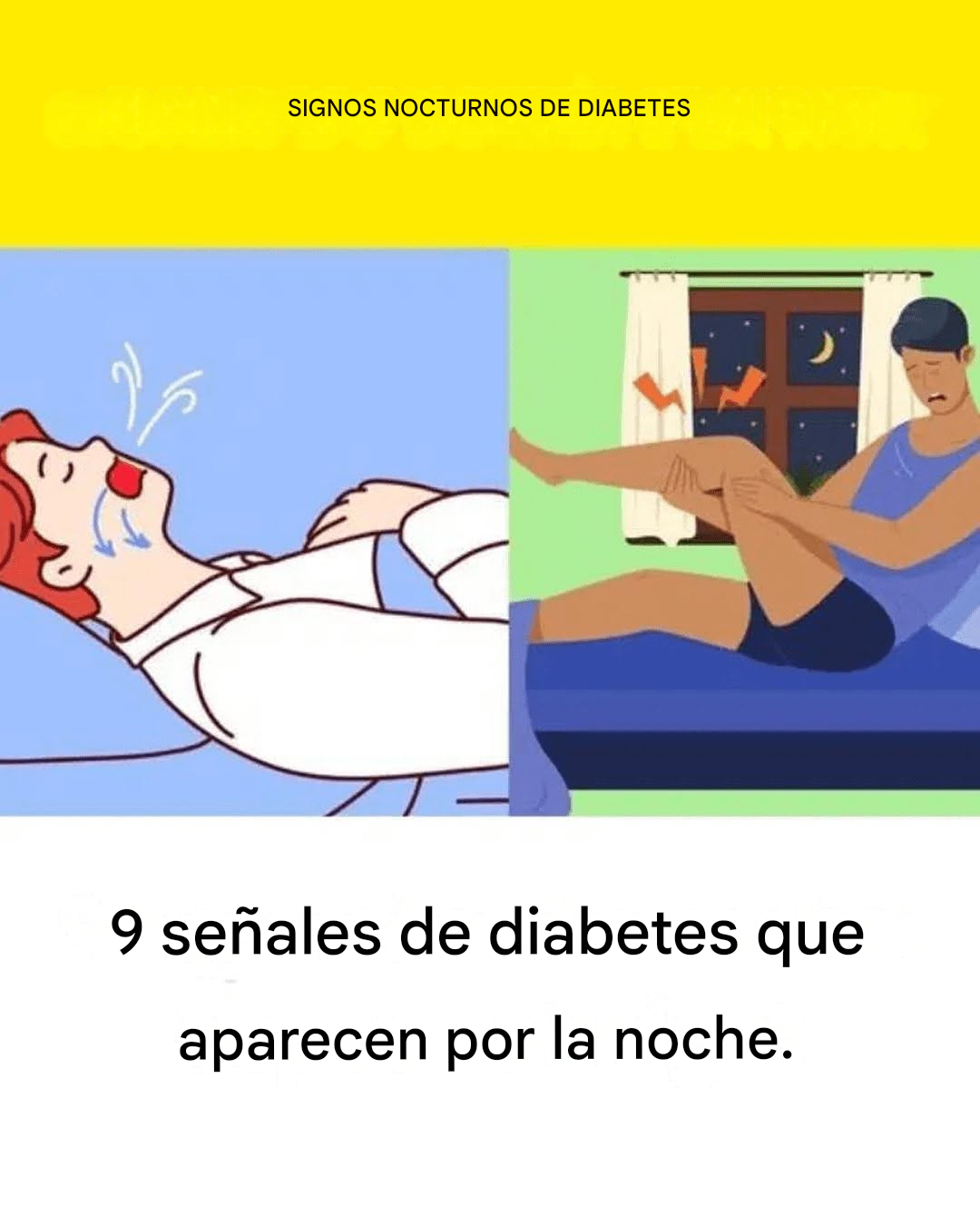 9 síntomas de la diabetes que aparecen por la noche