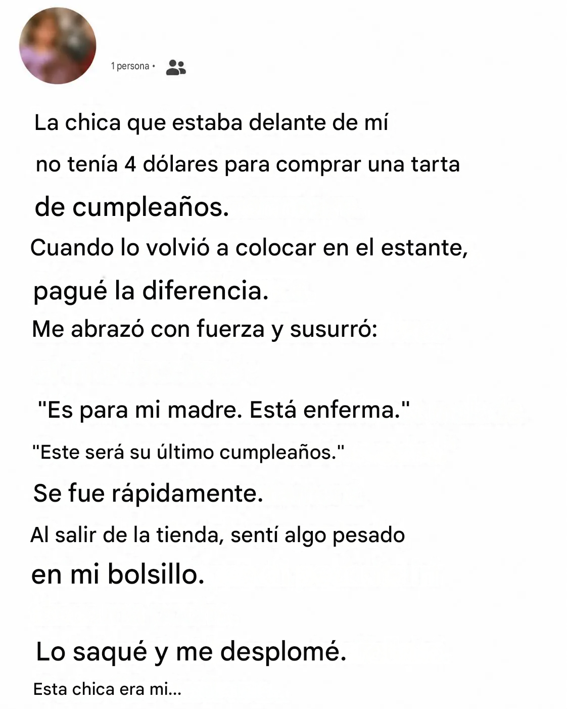 En el supermercado sostenía una tarta de cumpleaños en la mano; Lo que ocurrió después me dejó impactado.