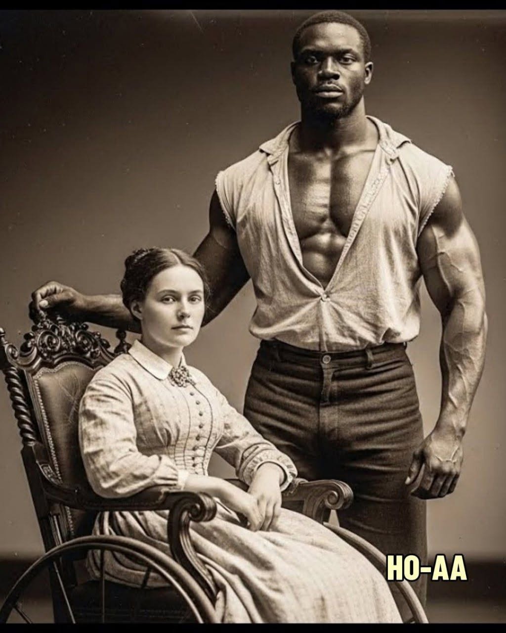 Como se la consideraba no casable, su padre la casó con la esclava más fuerte. Virginia, 1856. Dijeron que nunca me casaría. Doce hombres en cuatro años vieron mi silla de ruedas y se marcharon. Pero lo que ocurrió después sorprendió a todos, incluyéndome a mí. Me llamo Elellanar Whitmore, y esta es la historia de cómo fui rechazado por la sociedad y encontré un amor tan fuerte que cambió la historia misma. Virginia, 1856. Tenía 22 años y me consideraban discapacitado. Mis piernas habían sido inútiles desde que tenía ocho años. Un accidente de equitación me rompió la columna y me dejó atrapado en esta silla de ruedas de caoba que mi padre había encargado. Pero nadie entendía eso. No fue la silla de ruedas lo que me hizo soltera. Era lo que simbolizaba. Una carga. Una mujer que no podía ir a fiestas con su marido. Una mujer que, según se decía, no podía tener hijos, dirigir un hogar ni cumplir con ninguna de las tareas esperadas de una esposa sureña. Doce propuestas de matrimonio, arregladas por mi padre. Doce rechazos, cada uno más cruel que el anterior. “No puede caminar hasta el altar. Mis hijos necesitan una madre que corra tras ellos. ¿De qué sirve todo esto si no puede tener hijos?” Este último rumor, completamente falso, se extendió como la pólvora por la sociedad de Virginia. Un médico especuló sobre mi fertilidad sin ni siquiera examinarme. De repente ya no estaba simplemente discapacitado. En 1856 se me consideraba defectuoso en todos los aspectos que importaban en Estados Unidos. Cuando William Foster, gordo, borracho y de cincuenta años, me rechazó, aunque mi padre le ofreció un tercio de las ganancias anuales de nuestra herencia, supe la verdad. Moriría solo. Pero mi padre tenía otros planes. Planes tan radicales, tan impactantes, tan completamente ajenos a todas las normas sociales que estaba segura de que le había malinterpretado cuando me los contó. “Te daré a Josiah”, dijo. “El herrero. Será tu hombre.” Miré a mi padre, el coronel Richard Whitmore, propietario de 5.000 acres de tierra y 200 esclavos, convencido de que había perdido la cabeza. “Josiah”, susurré. “Padre, Josiah es un esclavo.” “Sí, sé exactamente lo que hago.” Lo que no sabía, lo que nadie podría haber imaginado, era que esta solución desesperada se convertiría en la mejor historia de amor que había vivido jamás. Era un esclavo. La sociedad la había rechazado. Lo que ocurrió entre ellos conmocionó a toda la ciudad.