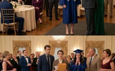 Mis padres siempre me llamaban “la tonta”, mientras que mi hermana consiguió una beca completa para Harvard. El día de su graduación, papá dijo que lo heredaría todo: un Tesla nuevo y una mansión de 13 millones de dólares. Me senté a un lado, en silencio, hasta que entró un desconocido, me entregó un sobre y susurró: “Ahora es el momento de mostrarles quién eres realmente.” El salón se volvió loco por mi hermana incluso antes de que subiera al escenario. Luces doradas, luces estroboscópicas, risas empapadas en champán: todo en este salón de baile del hotel parecía girarse hacia Vanessa, como si la gravedad la atrajera. “Mírala”, susurró mi madre, aferrándose a su collar de perlas como si le atragantara el orgullo. “Graduada de Harvard. Mi chica brillante.” Entonces papá se recostó en su silla, con la voz lo suficientemente alta para que la mitad del comedor la oyera. “Y gracias a Dios que una de mis hijas ha heredado cerebro.” Todos en la mesa se rieron. No es educado. No nervioso. Se reían como uno se ríe cuando la crueldad se ha convertido en una tradición familiar. Me senté al fondo, cerca de las puertas laterales, con un traje de antracita que nadie apreciaba nunca, y llevaba una hora bebiendo agua tibia. Aprendí pronto que el silencio era más seguro que defenderse. Cada protesta se convertía en una prueba. Cada éxito traía riqueza. Cada error me hizo apodar: “El Tonto”. Así me llamaban en casa. Vanessa tomó clases de violín, asistió a un campamento de verano para clubes de debate, tuvo tutores privados y un consultor que había tallado su solicitud en Harvard como si fuera canica. Recibí libros de texto usados, ceño fruncido y la frase favorita de mi padre: “No malgastemos dinero para inculcar talento en el niño equivocado.” Así que dejé de preguntar. Aprendí por mi cuenta. Escuché. Lo recordé. Aprendí lo que la gente revelaba cuando pensaba que era demasiado tonto para entenderlos. En el escenario, Vanessa alzó su copa. Llevaba seda blanca y una sonrisa tan afilada que podía atravesarte. “No podría haberlo hecho sin mamá y papá”, dijo. “Siempre creyeron en mí.” Su mirada se posó en mí. Su sonrisa se ensanchó. Los aplausos en el salón se hicieron más fuertes. Papá se levantó para su brindis, ya rojo por el bourbon caro y la victoria. “Esta noche es sobre la herencia”, anunció. “Vanessa se ha ganado su lugar en el futuro de esta familia. Por eso lo digo muy claro: va a heredar la finca Belmont, el nuevo Tesla que espera fuera y la casa de 13 millones de dólares en la costa que acabamos de comprar a su nombre.” Una oleada de tensión se extendió por la sala. Vanessa se tapó la boca con los dedos bien cuidados. “Papá…” “Y en cuanto a ciertas otras personas,” añadió, sin siquiera mencionar mi nombre, “la vida recompensa el rendimiento, no las excusas.” Mi madre solo se giró lo suficiente para mirarme. “Deberías alegrarte por tu hermana, Claire. La envidia es algo malo.” Envidia. Casi me río. Porque no era la envidia lo que me apretaba la garganta. Era un recuerdo. Documentos fiscales que estaban abiertos en el escritorio de papá. Transferencias extrañas entre empresas de buzón. La noche que escuché a Vanessa bufar: “Si Claire alguna vez se entera de lo que has hecho con el fondo fiduciario de la abuela, se acaba entre nosotros”, pasé dos años en el Pregunta Dunkeln. Simplemente no sabía cuándo necesitaría las respuestas. Entonces se abrieron las puertas traseras. Un hombre con una capa oscura entró, con el pelo canoso en las sienes y su postura impecable. No era miembro de la familia. No era profesor. No era un guardia de seguridad. Se movía por la habitación como si perteneciera a otra historia, una que nadie allí conocía. Se detuvo junto a mi silla. Nuestras miradas se cruzaron por un momento. Luego colocó un sobre pesado color crema sobre la mesa y se inclinó tanto hacia delante que solo yo podía oírle. “Tu abuela me pidió que esperara hasta que estuvieran seguros de que te quedarías en silencio”, susurró. “Se equivocaba en muchas cosas. No en ti.” Se me congeló el corazón. Empujó una tarjeta de visita junto al sobre. Elias Mercer, abogado. Luego siguieron las palabras que rompieron el silencio de la noche: “Ahora es el momento de mostrarles quién eres realmente.” … Lee más en los comentarios 👇