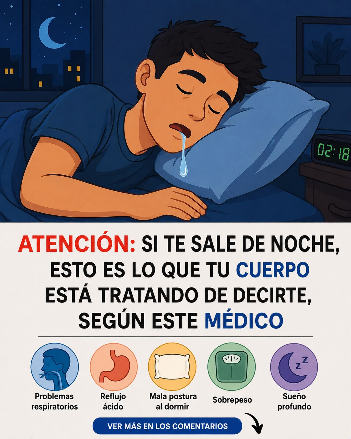 Ten cuidado si babeas por la noche, eso es lo que tu cuerpo intenta decirte