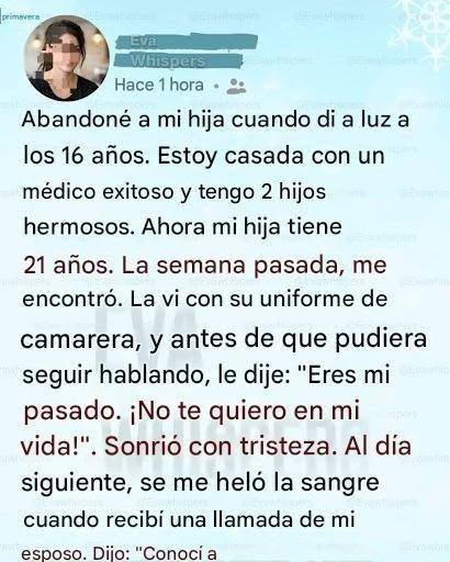 Abandoné a mi hija… Regresó cuando más la necesitábamos.